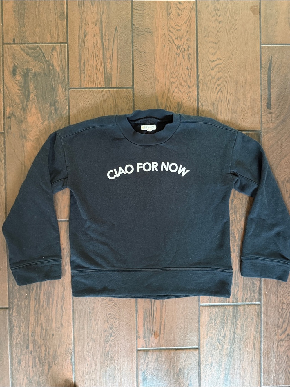 Ciao For Now Black Crewneck Sweater - Casual Women’s Pullover by Madewell